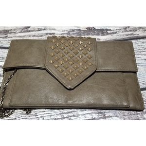 Moda Luxe Studded Clutch
